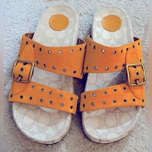 Coach slides. Size 8. Very attractive. Near new.